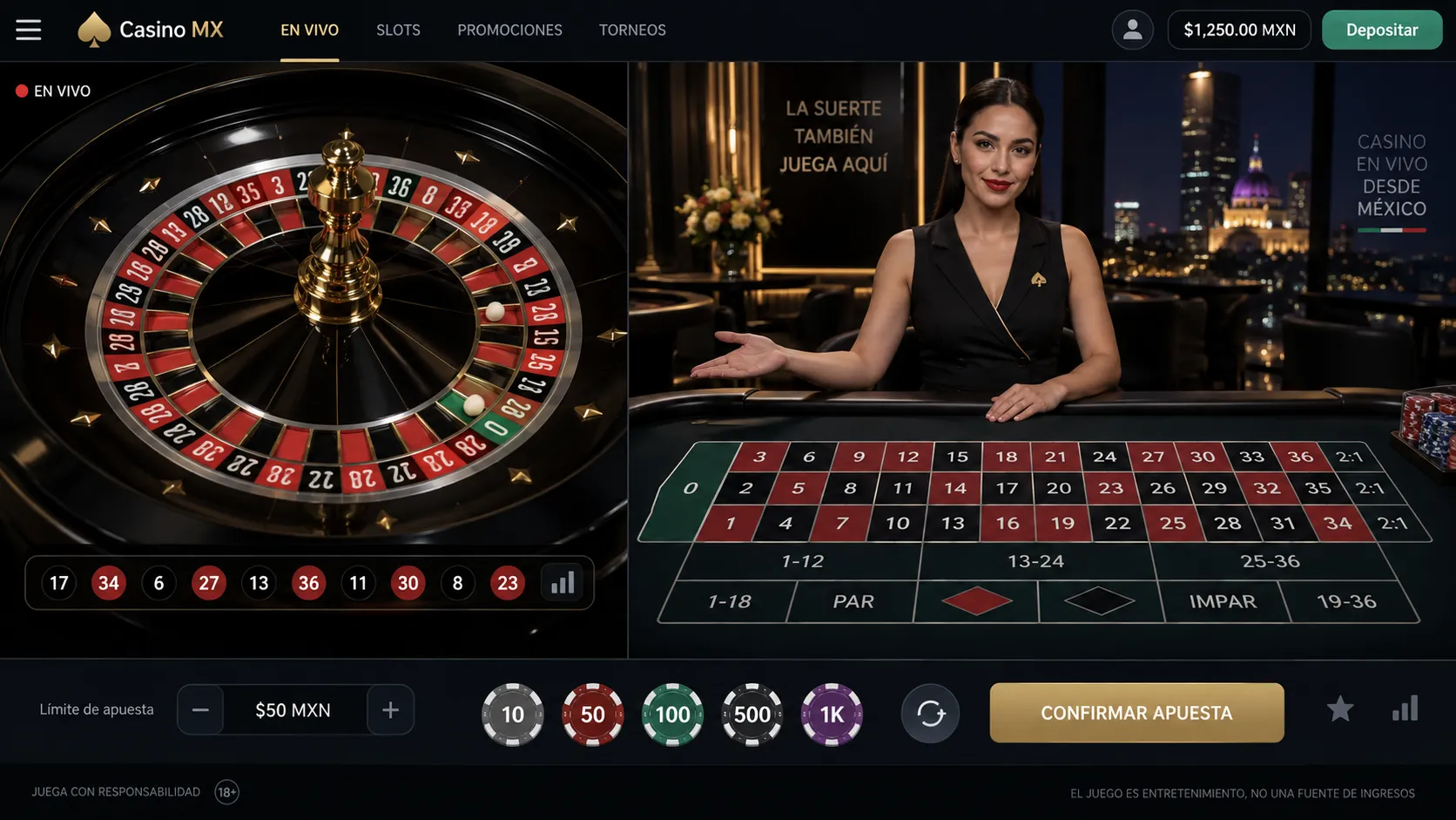 Comparación visual entre ruleta automatizada y ruleta en vivo