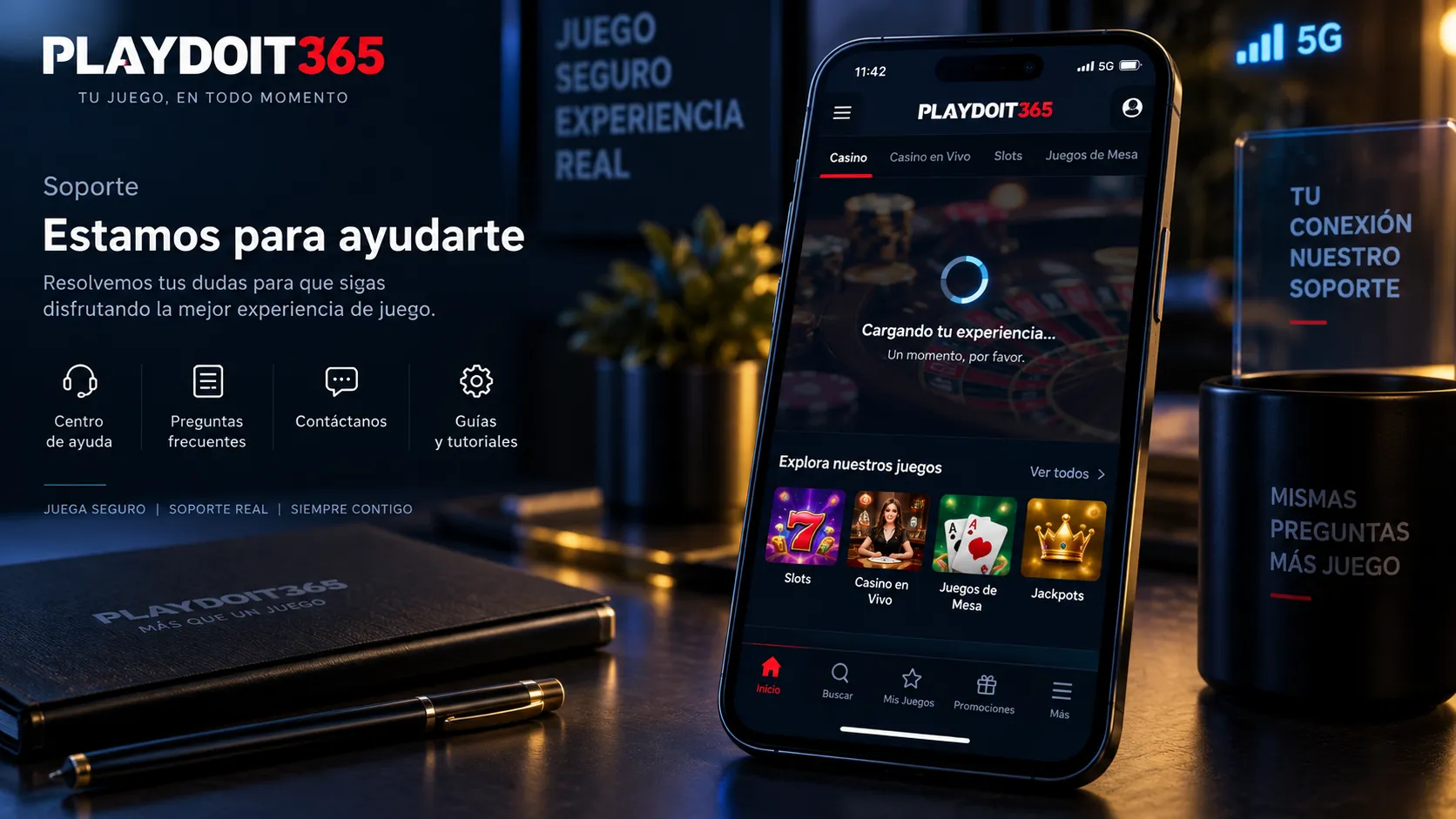 Juego de casino en línea cargando en un teléfono móvil